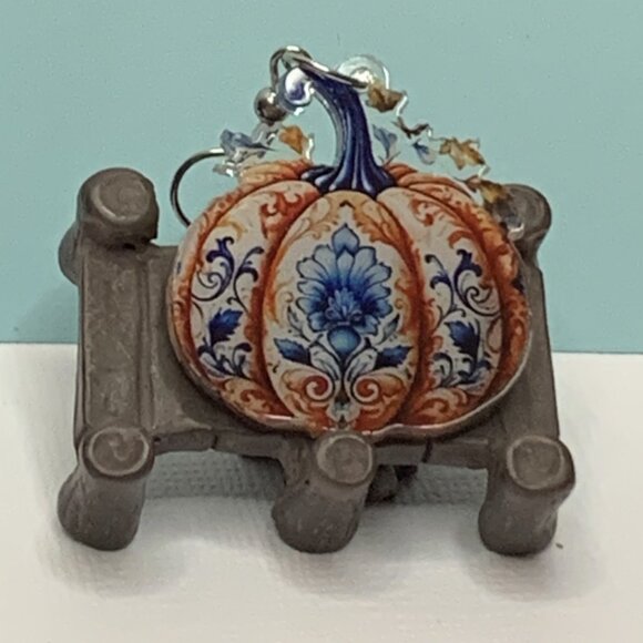 Pumpkin Earring, Boho Earring, Halloween Earring, Thanksgiving Earring, Fall - Picture 5 of 7